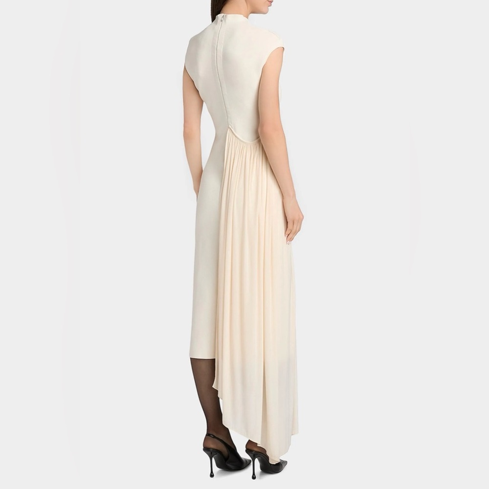 ET OCHS FRANCIS ASYMMETRIC KNIT COMBO MIDI DRESS | Size: Medium - Picture 3 of 6